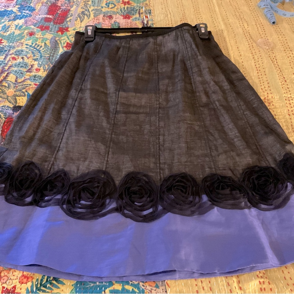 Like new, ZOZO vintage style skirt, size 14. A-line, black and purple. So cute!